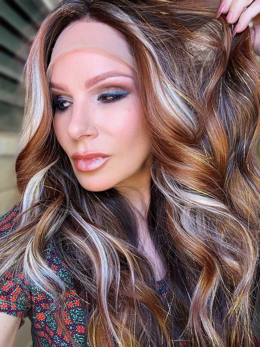 Broncs Tinsel Synthetic Lace-Front Glueless Wig Martini Wigs