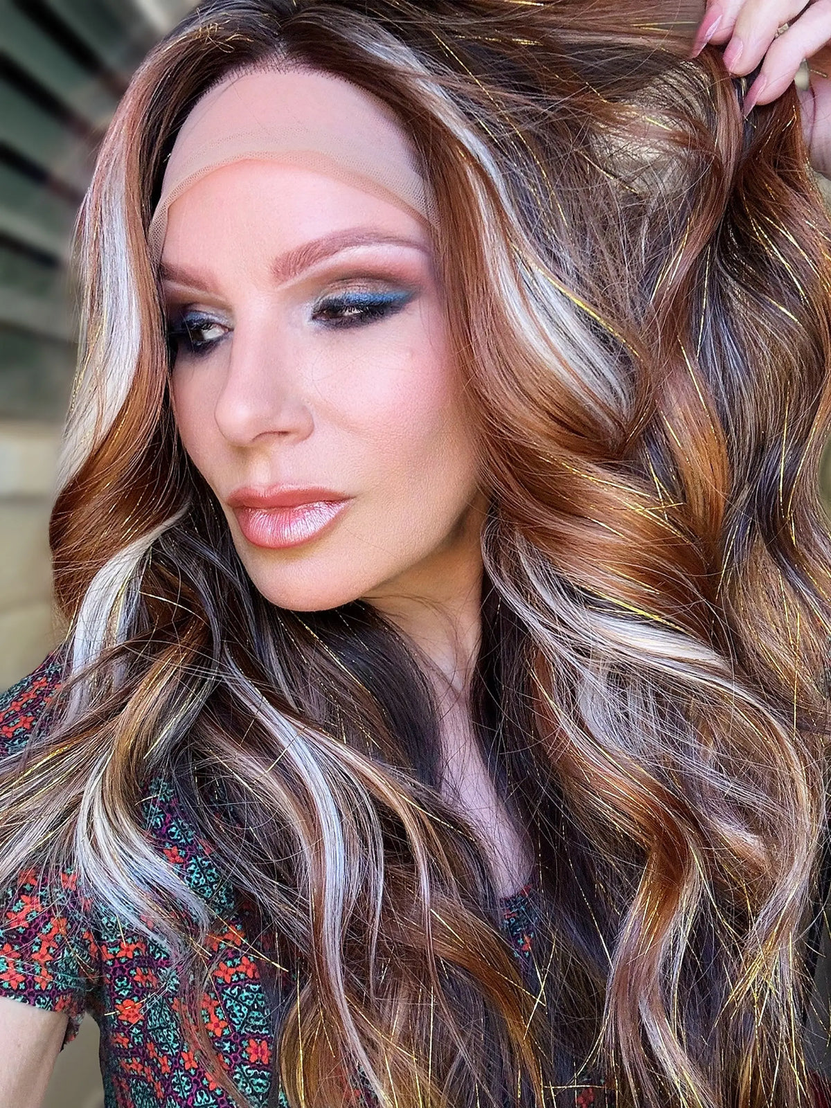 Broncs Tinsel Synthetic Lace-Front Glueless Wig Martini Wigs