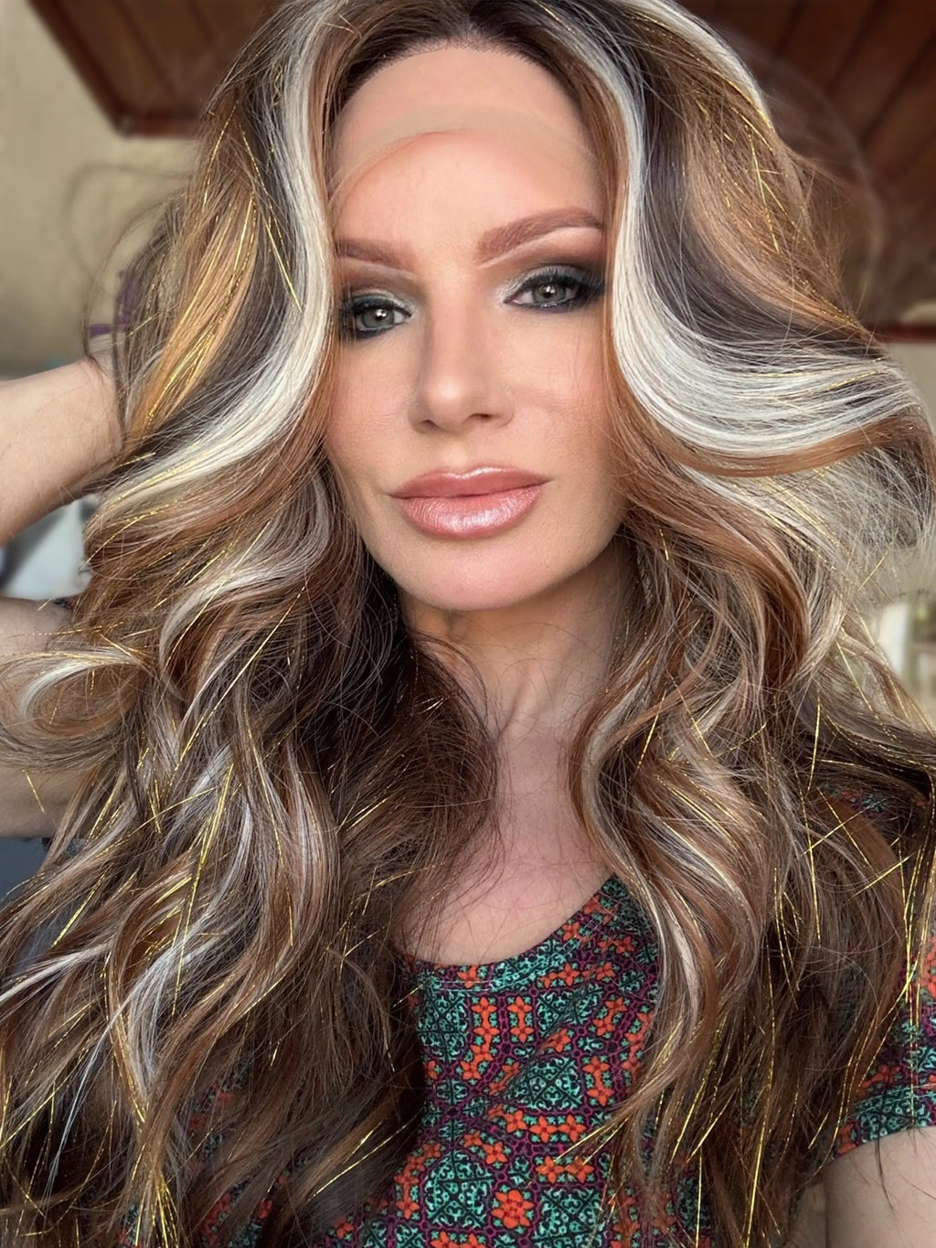 Broncs Tinsel Synthetic Lace-Front Glueless Wig Martini Wigs