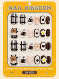 Cozy Bear Check Press-On Nails