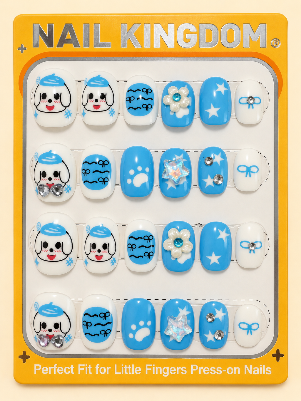 Blue Puppy Stardust Press-On Nails
